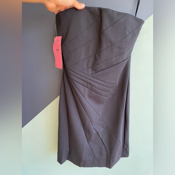 NWT Diane Von Furstenberg Black Strapless Mini Dress/LBD, Sz 2 - Picture 2 of 10